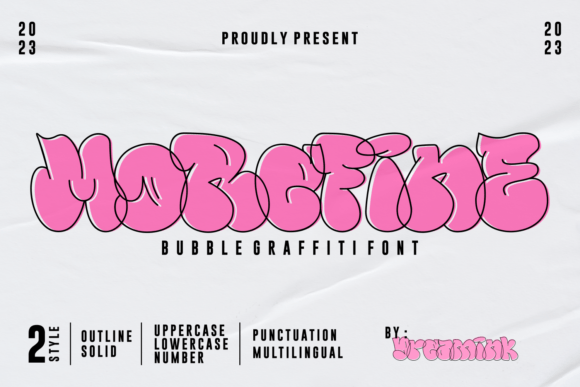 Morefine: The Bubbly Graffiti Font That Pops
