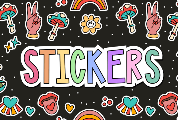 Strategic Impact of Multicoloured Stickers in Visual Communication