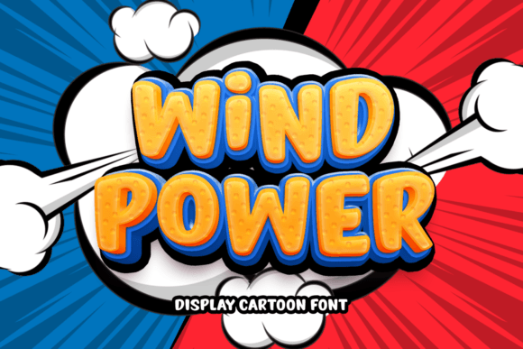 Unleashing Creative Energy with Wind Power: The Cartoon-Inspired Display Font
